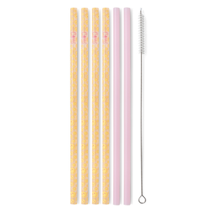 Oh Happy Day + Pink Reusable Straw Set