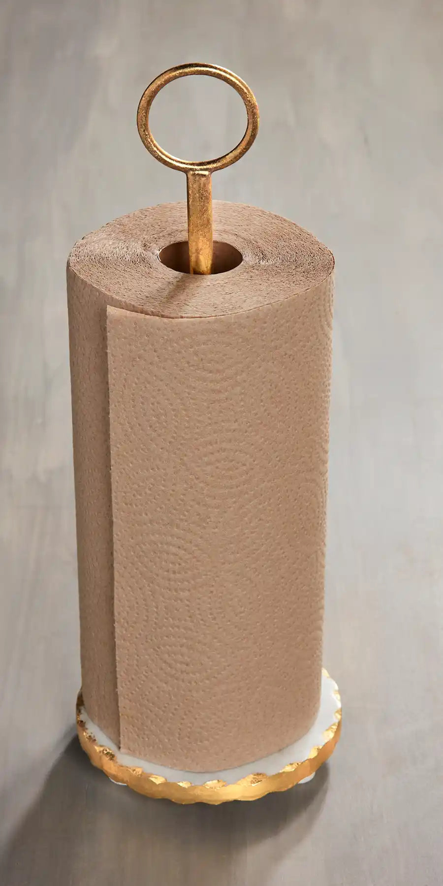 Gold Marble Paper Towel Holder