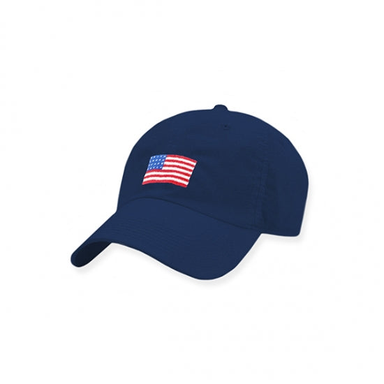 American Flag Needlepoint Performance Hat (Navy)