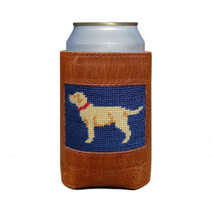 Yellow Lab Needlepoint Can Cooler (Navy)
