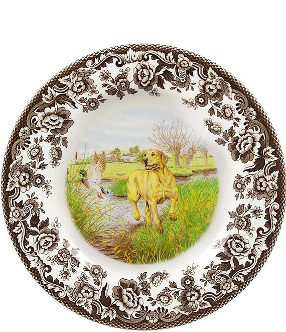 Woodland Yellow Labrador Salad Plate